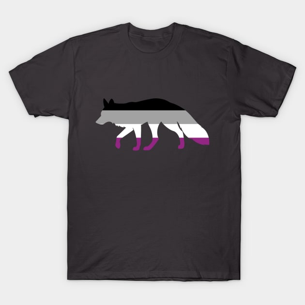 Pride Animals- Asexual Fox T-Shirt by HeckHound